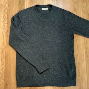Everlane‎ 100% Cashmere Crew Neck Sweater Small Dark Grey Speckled (Men's/Slim)